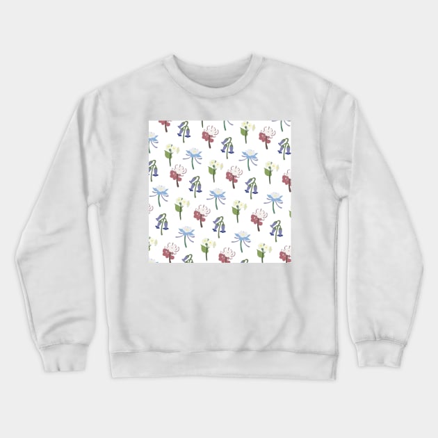 Liyue Flowers Print (White) Crewneck Sweatshirt by casserolestan
